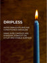CANDWAX 8 inch Tapered Candles - Set of 12 Dripless Dinner Candles - Dark Blue...