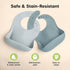 KeaBabies 2-Pack Silicone Bibs For Babies, Silicone Baby Bibs for Eating, Food-Grade Pure Silicone Bib, Toddler Bibs, Waterproof Bibs, Feeding Bib...