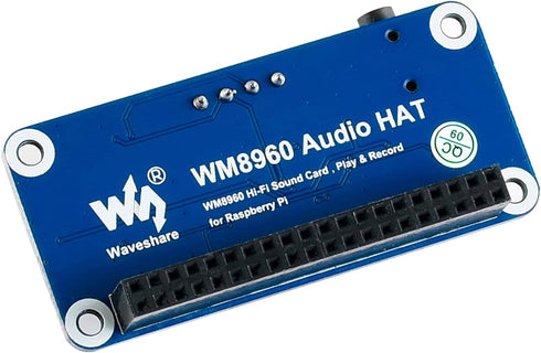 WM8960 Audio HAT Module for Raspberry Pi 4B/3B+/3B/2B/B+/A+/Zero/Zero W/Pi Zero WH,WM8960 Hi-Fi Sound Card HAT Stereo CODEC, Play/Record...