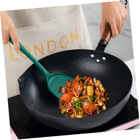 Zerodeko 1 Set Silicone Spatula Cooking Spatula Slotted Skimmer Silicone Straining Ladle Silicone Nonstick Spatula Silicone Slotted Spoon Colander...