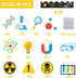 98Pcs Science Classroom Bulletin Board Decorations with Borders,Science Classroom Decor Paper Cutouts Teacher Must Haves Science Theme Back to Sch...