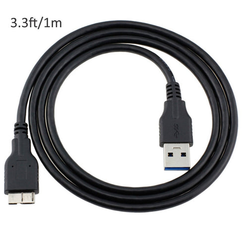 QCEs USB 3.0 Cable, USB 3.0 A Male to Micro B Cable 3.3FT Cord Compatible with WD My Passport and Elements Portable External Hard Drive, Toshiba, ...