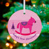 Keepsake Ornament, Baby's First Rocking Horse/Pink, 3"x 3"...