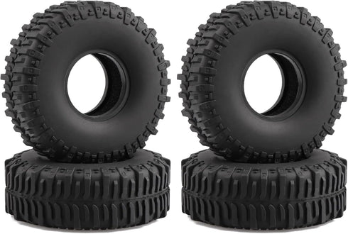 RC 1.0 Crawler Tires Mud Tire Upgrades for 1/18 TRX4M 1/24 SCX24 Bronco Gladiator Deadbolt Truck,58 * 22mm...