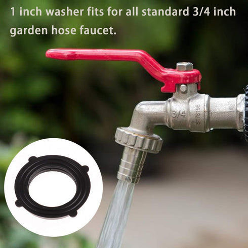 50 Pack Garden Hose Washers Fit All 3/4" Standard Water Hose Washers and Faucet Fittings, Heavy Duty Rubber Washer Seals Pressure Hose Washers...