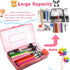 Pencil Box, Large Capacity Clear Pencil Case, 1 Pack Hard Pencil Case, Clear Crayon Box with Snap-tight Lid Stackable Design, Plastic Storage Box ...