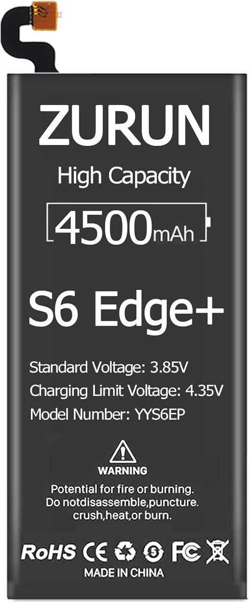 Galaxy S6 Edge Plus Battery ZURUN 4500mAh Li-Polymer Battery EB-BG928ABE Replacement for Samsung Galaxy S6 Edge Plus SM-G928 G928V G928A G928T G92...