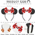Mouse Ears,Mouse Ears Headband,Halloween Headbands for Women,2 Pcs Mouse Ear Costume Headbands for Christmas Birthday Party,Shiny Sequin Bow Mouse...