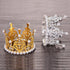 JANOU Crown Tiara Cake Topper Crystal Pearl Children Hair Ornaments for Wedding Birthday Party Cake Decoration (Gold)...