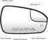 Right Passenger Side View Heated Mirror Glass for 2013 2014 2015 2016 2017 2018 2019 2020 Ford Fusion, Replace DS7Z17K707F DS7Z-17K707-F Exterior ...