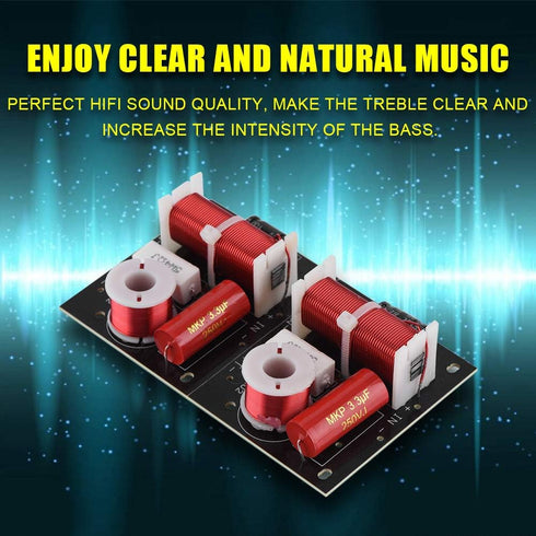 Zerone 2Pcs Speaker Frequency Divider Board 2 Way Treble/Bass 2 Unit 2 Unit Hi-Fi Audio Crossover Filter Frequency Distributor DIY Module...