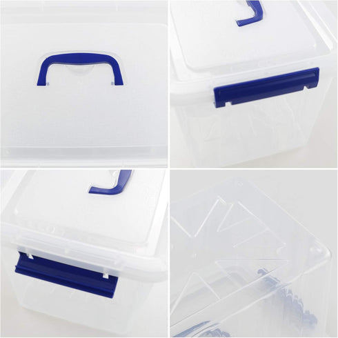 Wekioger Versatile Storage Organizer Plastic Bins with Lid, 12 Quart Latching Box, Set of 1...