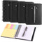Coopay 4 Pieces Spiral Notebook Steno Pocket Notepad with Pen in Holder and Sticky Notes, Page Marker Index Tabs Flags Making Plans Writing Memos ...