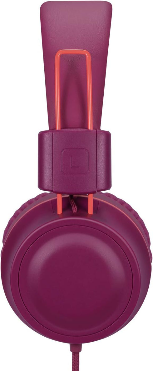noot products Kids Headphones K33 Foldable Stereo Tangle-Free 5ft Long cord 3.5mm Jack Plug in Wired On-Ear Headset for Children/Teens/Boys/Girls/...