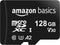 Amazon Basics Micro SDXC Memory Card with Full Size Adapter, A2, U3, Read Speed up to 100 MB/s, 128 GB, Black...