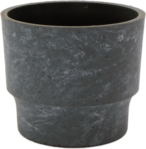 The HC Companies 7 Inch Sprite Round Planter - Small Plastic Plant Pot with Drainage for Indoor Outdoor Plants, Faux Concrete...