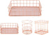 Iron Storage Basket Makeup Small Things Organizer Storage Holder Desktop Decor Iron Box Rose Gold 4 Size(C)...