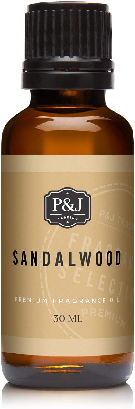P&J Trading Fragrance Oil | Sandalwood Oil 30ml - Candle Scents for Candle Making, Freshie Scents, Soap Making Supplies, Diffuser Oil Scents...
