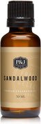 P&J Trading Fragrance Oil | Sandalwood Oil 30ml - Candle Scents for Candle Making, Freshie Scents, Soap Making Supplies, Diffuser Oil Scents...