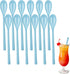12 Piece Long Handle Spoon Plastic Coffee Stirring Spoons Tall Iced Tea Ice Cream Sundae Cocktail Hot Chocolat Longdrink Spoons...