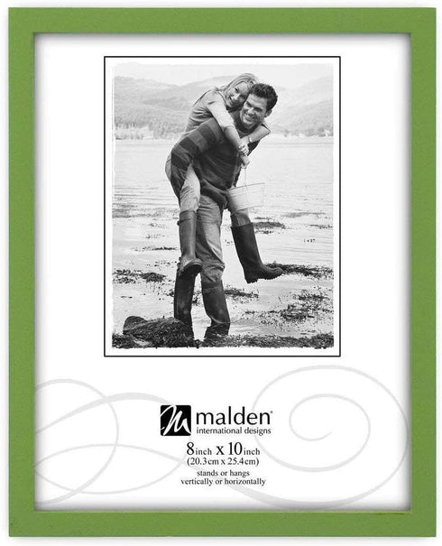 Malden International Designs Green Concept Wood Picture Frame, 8-Inch by 10-Inch...