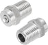 uxcell 304 Stainless Steel Pressure Washer Nozzle, 1/4NPT Thread Spray Tip, 0 Degree and 40 Degree, 1.2mm Orifice Diameter 1 Set...
