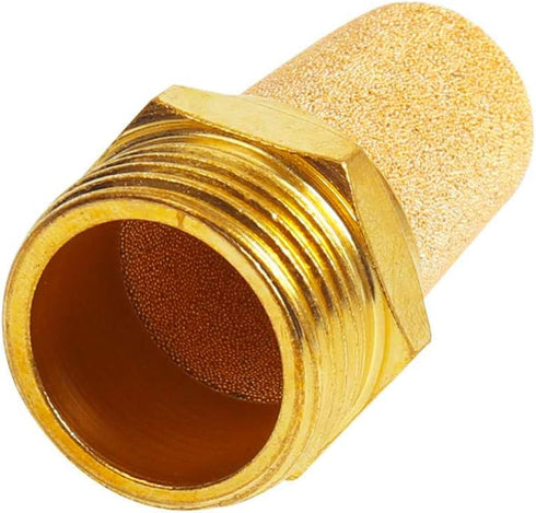 Quickun Air Pneumatic Mufflers, 1/8" Male Thread Sintered Bronze Exhaust Muffler Silencer (Pack of 3)...