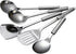 5 PCS Cooking Utensils Set Stainless Steel Kitchen Utensils Gadgets Resistant Cooking Tools Includes Slotted Spoon, Slotted Spatula, Large Spoon, ...