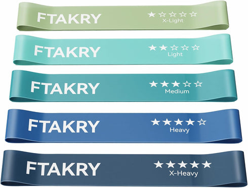 Resistance Bands for Working Out, Exercise Bands with 5 Resistance Levels, Natural Latex Resistance Bands Designed for Home Fitness, Strength Trai...