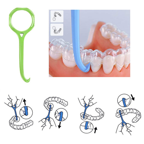 4 Pcs Remover Tool Clear Aligner Removal Tool for Invisible Removable Braces (green)...