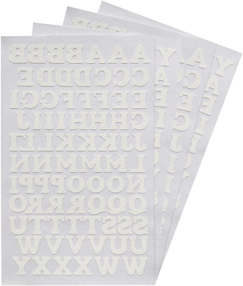 Magfok Iron-on Letters 3/4-Inch Transfer for Clothing, 4 Sheet (White)...