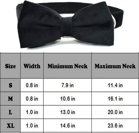 Love Dream Bowtie Dog Collar, Velvet Dog Collars with Detachable Bowtie Metal Buckle, Soft Comfortable Adjustable Bow Tie Collars for Small Medium...