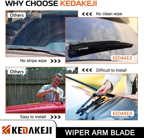 Rear Windshield Wiper Blade Compatible with Ford Flex 2009-2013,Rear Wiper Arm Blade Set...
