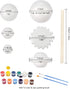 Pllieay Solar System Model Foam Ball Kit Includes 14PCS Mixed Sized Polystyrene Spheres Balls, 12PCS Bamboo Sticks, 12 Color Pigments, 2PCS Painti...