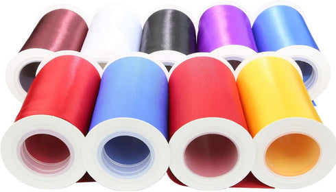 Ribbonitlux 4" Wide Double Face Satin Ribbon 5 Yards (813-Vanilla), Set for Grand Opening Ceremonies, Ribbon Cutting, Chair Sashes, Wedding and Cr...