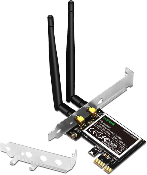 Wireless N 600Mbps (2.4GHz 300Mbps and 5GHz 300Mbps) PCIE WiFi Adapter, PCIE WiFi Card, QUALCOMM Atheros AR946X Wireless Network Adapter for Windo...