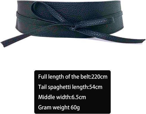 Women Faux Leather Waist Belt, Gold Belts for Women Dresses, Fashion Wrap Around Obi Belt...