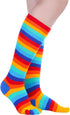 Syhood 2 Pairs High Toe Socks Colorful Striped Women Cotton 5 Toes Separated Socks for Christmas Gift Girls Women...