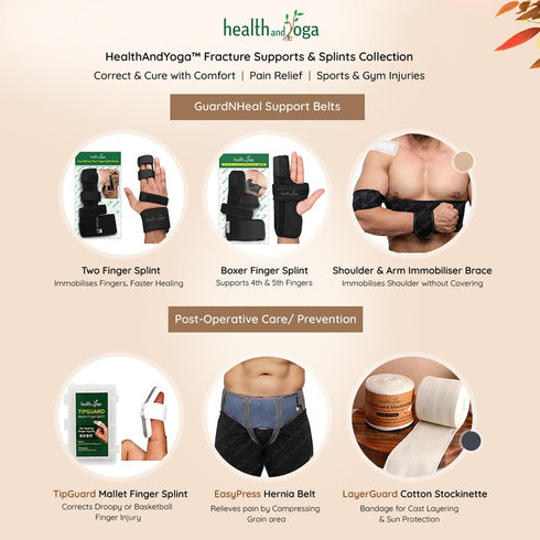 HealthAndYoga™ GuardNHeal Arm Sling Shoulder Immobilizer for Women and Men – Rotator Cuff Support Brace and Shoulder Sling - Left or Right - Adjus...
