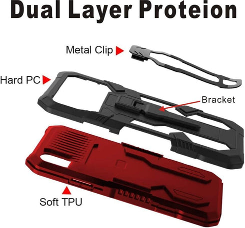 Folmeikat Compatible with Samsung Galaxy A01 Case, (NOT for Samsung A01 Core 5.3"), with HD Screen Protector Military Grade Protective with Belt C...