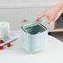 Plastic Trash can Creative Mini Desktop Trash can, with lid Small Home Office Cleaning Trash Button Desktop Storage bin, with 50 Trash Bags (Light...