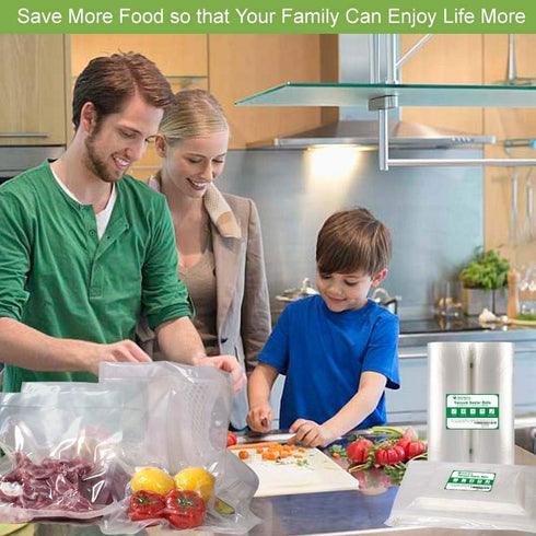 MakMeFre 100 Pint Size 4mil 6x10Inch Vacuum Sealer Bags for Food,BPA Free,Heavy Duty,Sous Vide Vaccume Safe,Universal Design Pre-Cut Vacuum Seal B...