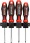 INTERTOOL 4-Piece Magnetic Screwdriver Set, Phillips & Flat Head, S2 Steel, Premium Grip Handles, Rust Resistant, General Purpose Repair Kit VT08-...