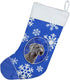 Caroline's Treasures LH9296-CS Weimaraner Winter Snowflakes Holiday Christmas Stocking Fireplace Hanging Stockings Christmas Season Party Decor Fa...