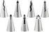 A Set of 7pcs Stainless Steel Russian Ruffle Skirt Icing Piping Tips Nozzles Pastry Cake Cupcake Decorating Baking Tool...