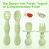 4pcs Silicone Baby Spoons Self Feeding 6+ Months, BPA Free Baby Led Weaning Spoons Training Spoon Toddler Self Feeding Utensils for 6-12 Months Ba...