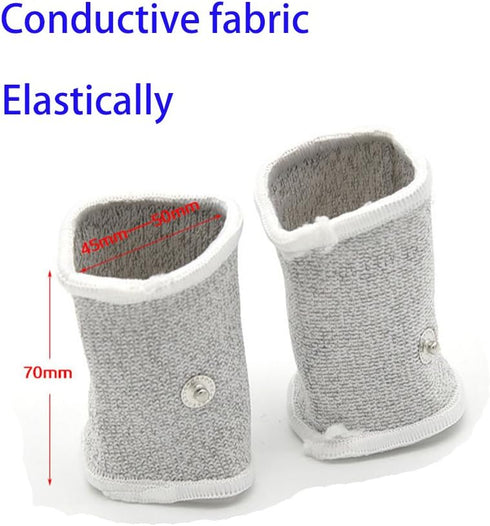 E-stim Adjustable Fabric Silver Thread Conductive Loop Accessories for Tens Stim Finger Massager Accessories...