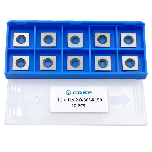 11mm Square with 6"Radius Carbide Inserts Cutters 11×11×2.0mm-R150 Replacement for Woodworking Fits SpiralHelical Planer Cutter Head Lathe Turning...