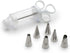 Fox Run Icing Syringe Decorating Set, Metallic, 7-Piece, 2.25 x 3 x 8 inches...