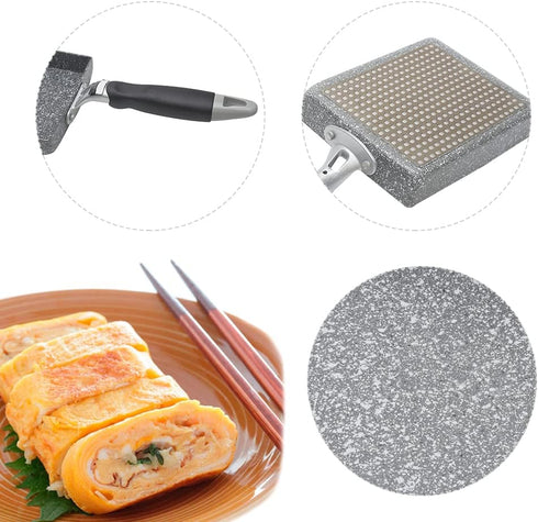 Tamagoyaki Omelette Pan, Japanese Square Egg Pan Nonstick Frying Pan for Eggs, Sandwiches, Pancakes, Omelets(size:straight side)...